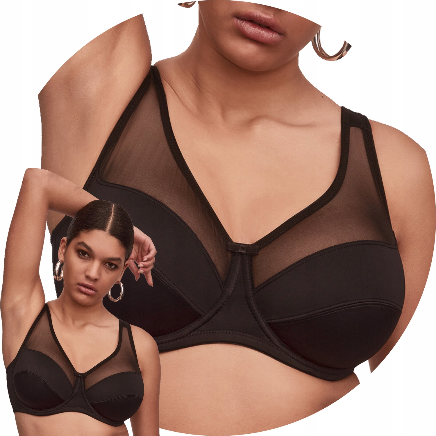 Alles Havana Biustonosz miękki Soft czarny 90D