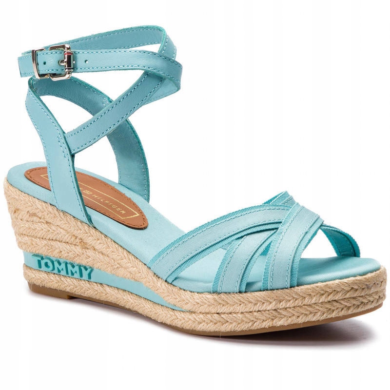 Espadrilky Tommy Hilfiger FW0FW04055 Tyrkysové