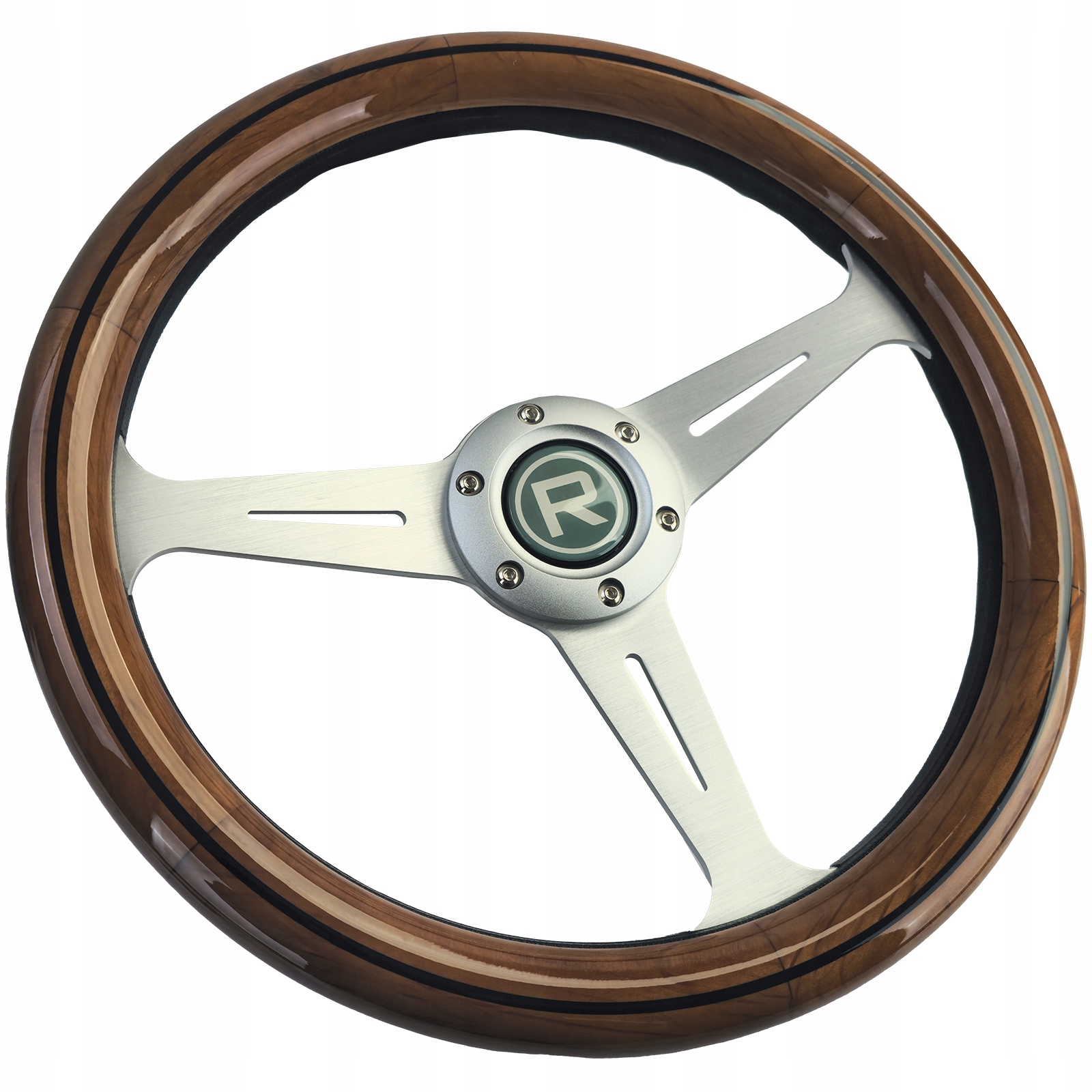 KIEROWNICA SPORTOWA DREWNIANA 350mm VINTAGE