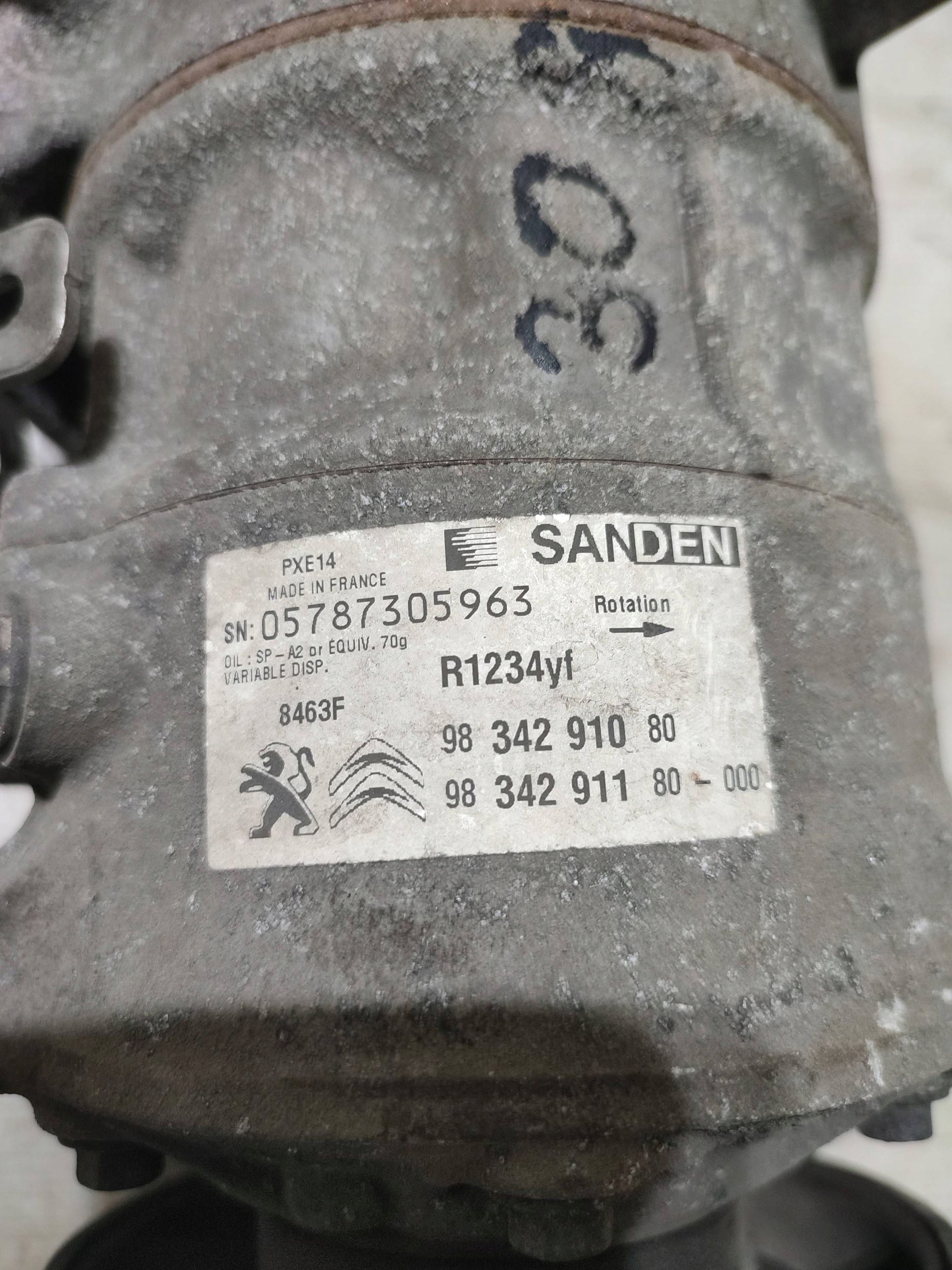 Peugeot 308 2019 compressor; / compressor of the air conditioning A/C