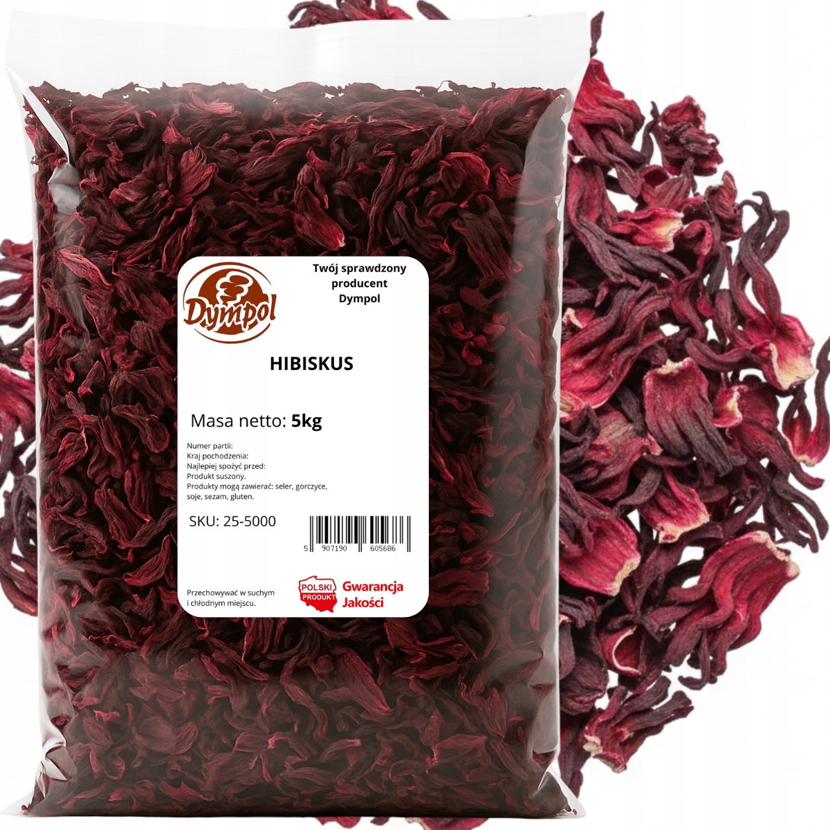 Sušený Ibišek Přírodní Ibiškový Květ Malva Čaj Premium 5 kg