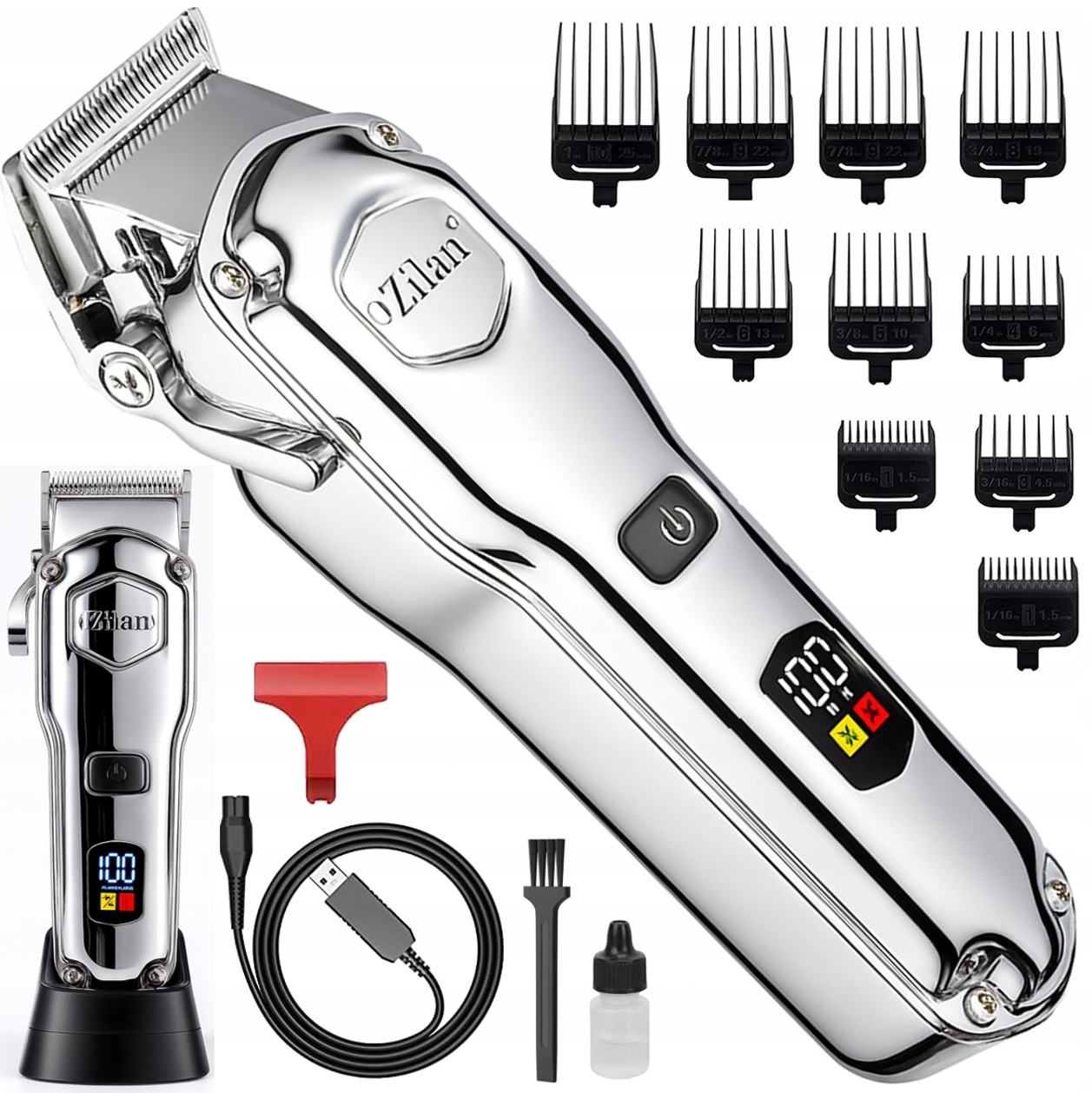 Profesjonalna Maszynka Do Strzyżenia Bezprzewodowa Wet&dry Usb Zestaw 11W1
