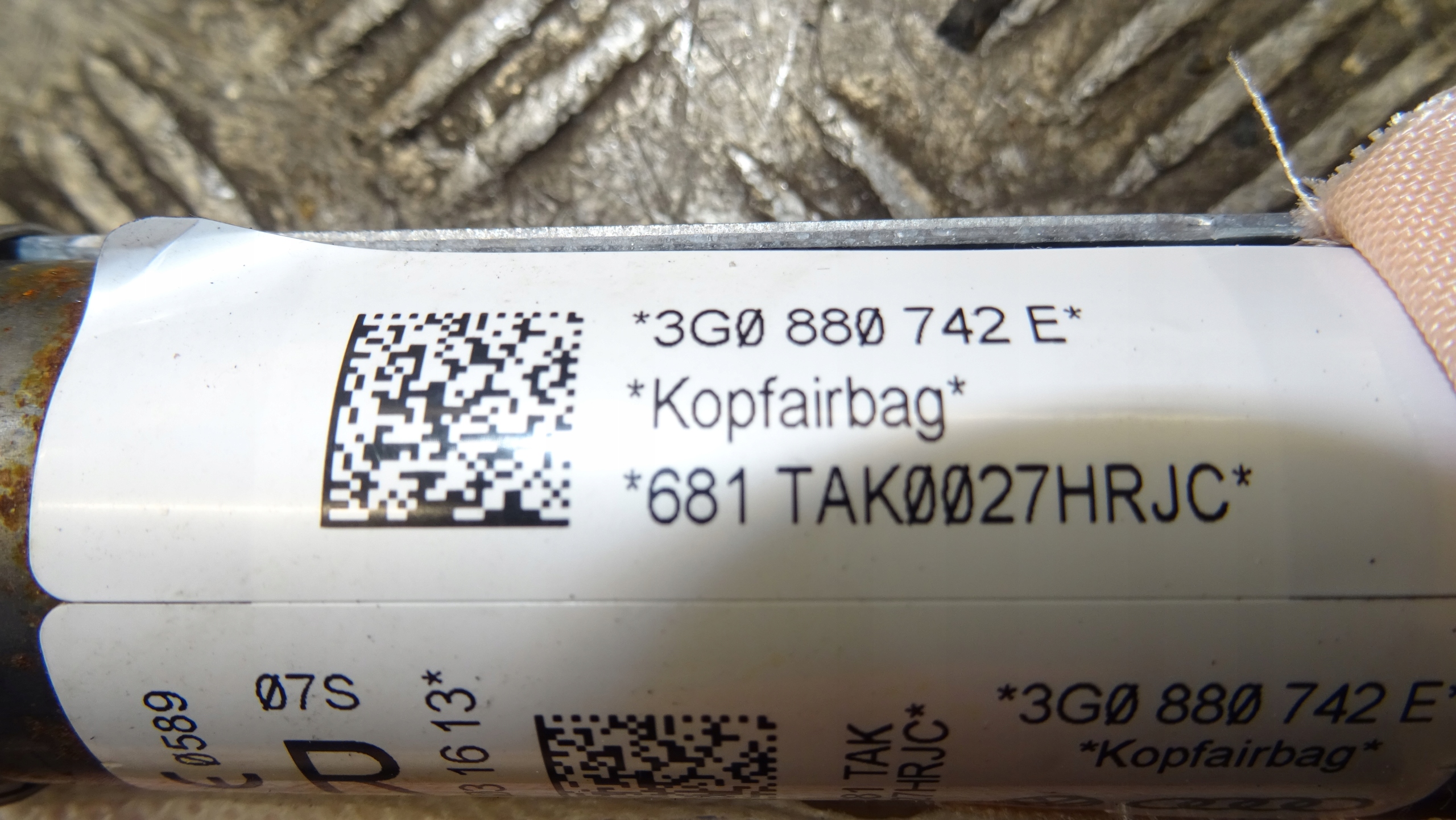 Dachvorhang Airbag airbag Volkswagen OE 3G0880742E