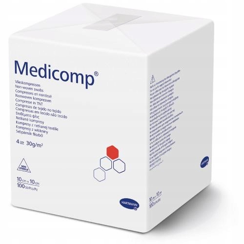 

Medicomp Kompresy włókninowe jałowe 10x10 cm 50szt