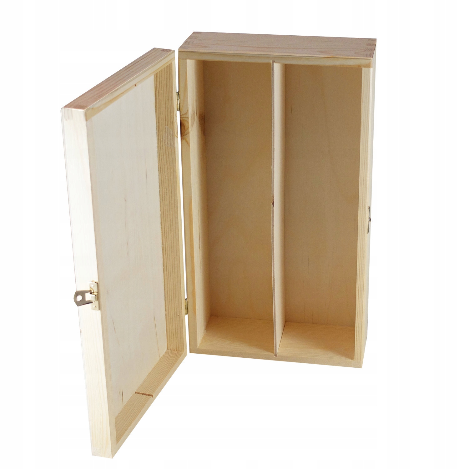 

Skrzynka drewniana na dwa Wina Pudełko Zamek