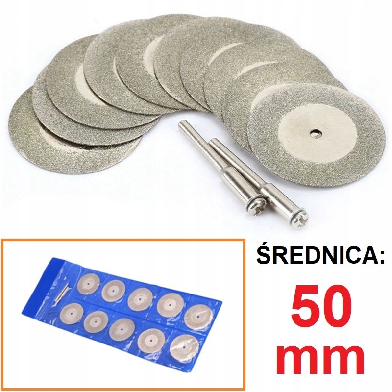 

Tarcza diamentowa 50 mm 10 szt. do miniszlifierki