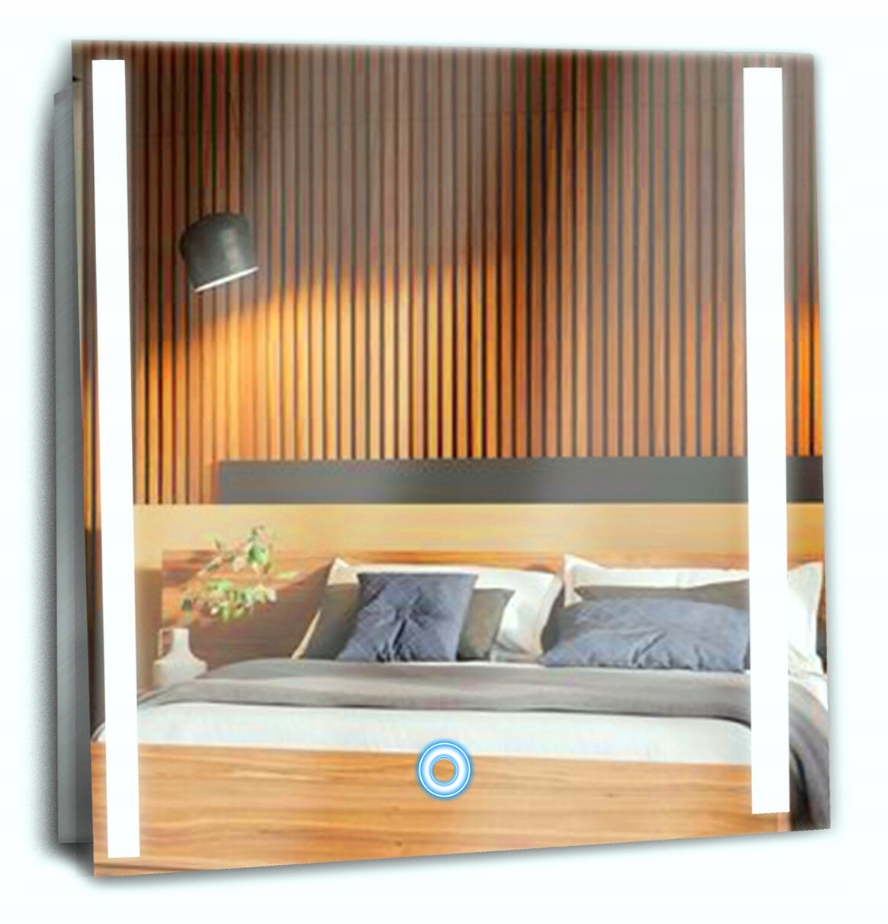 

Lustro 50x50 Podświetlane Led Łazienkowe Włącznik