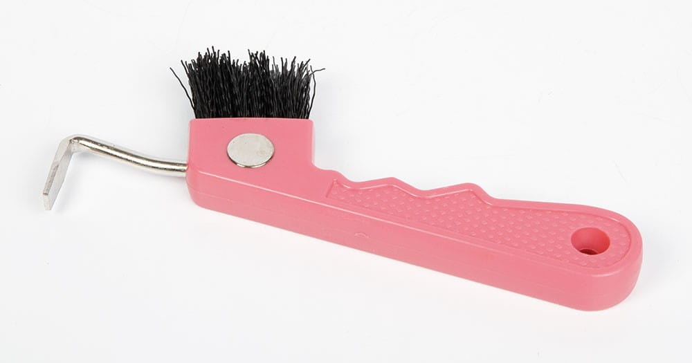 Kopystka dla konia Harry's Horse Hoof Pick z magnesem różowa