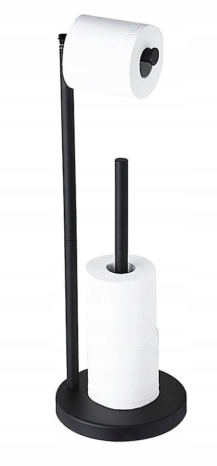 UCHWYT STOJAK NA PAPIER TOALETOWY Z UCHWYTEM CZARNY Marka inna