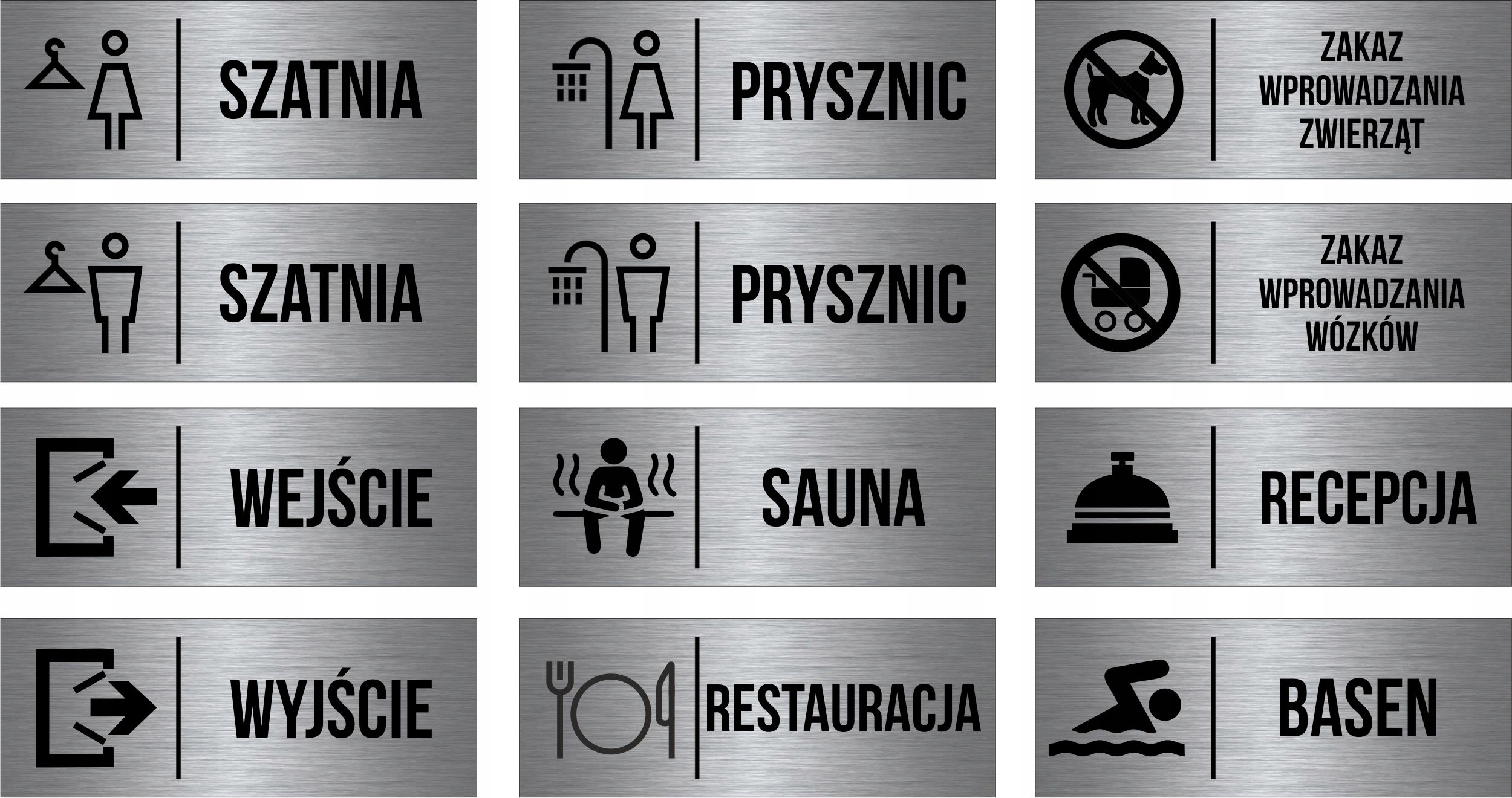 TABLICZKA PLAC ZABAW Aluminium Piktogram Srebrna Marka B&B