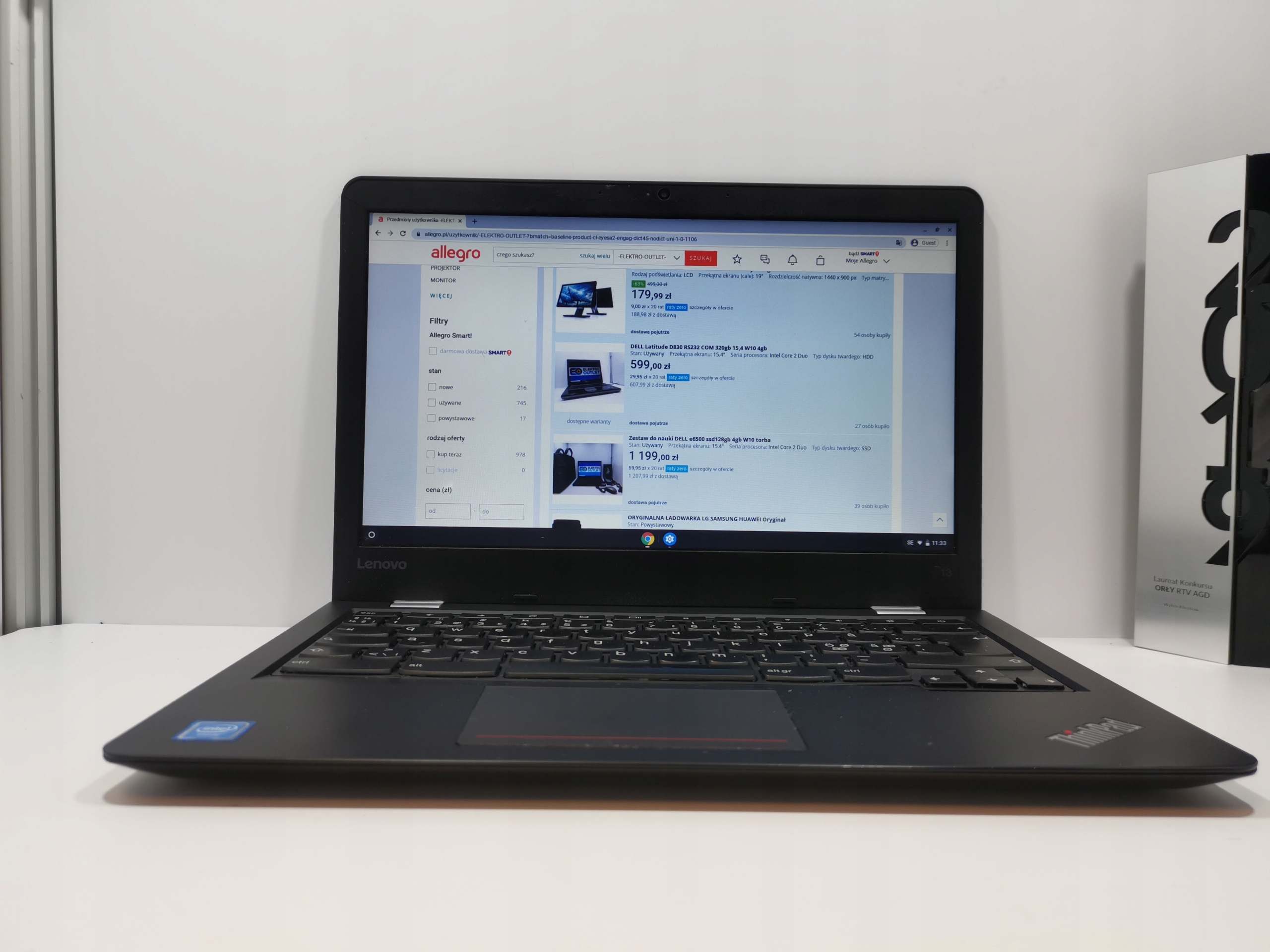 Lenovo ThinkPad 13,3 Chromebook nauka 4gb USB-C - Sklep i laptopy IBM,  Lenovo - Allegro.pl
