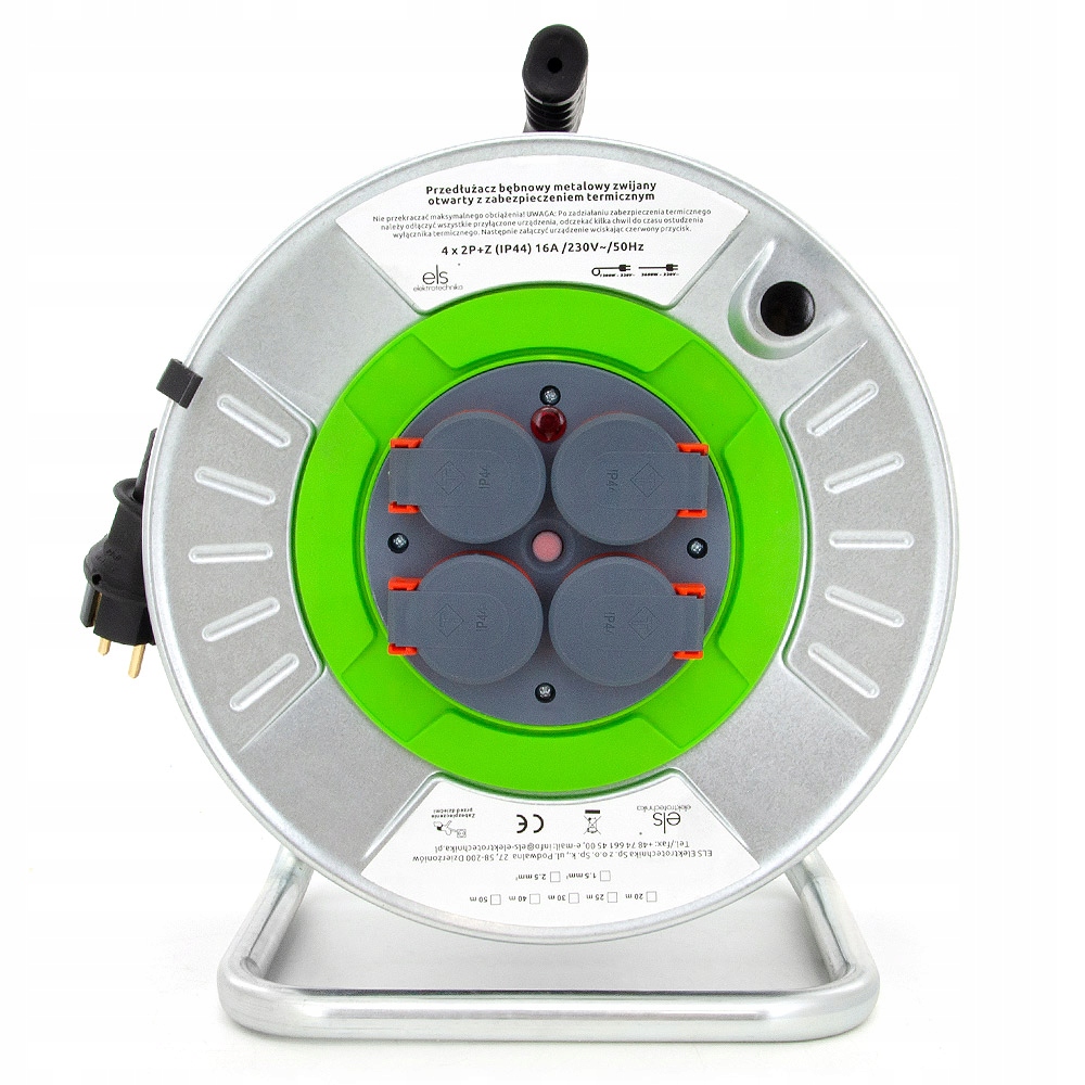 

Polski Przedłuzacz Budowlany Na Bębnie 3x2,5 50m