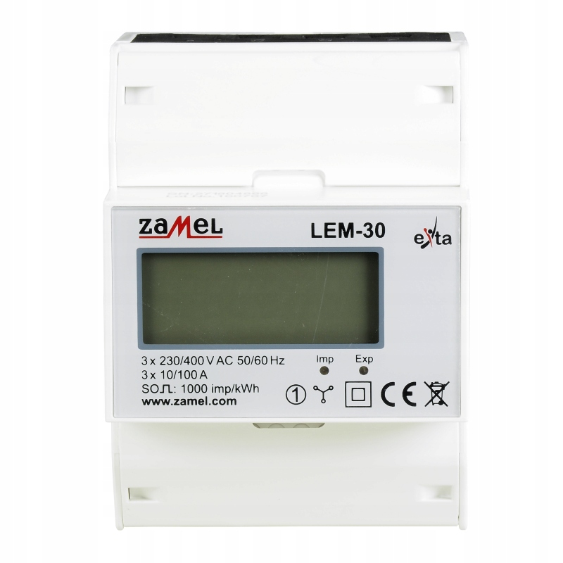 

Licznik energii elektrycznej LEM-30 3-fazowy Zamel