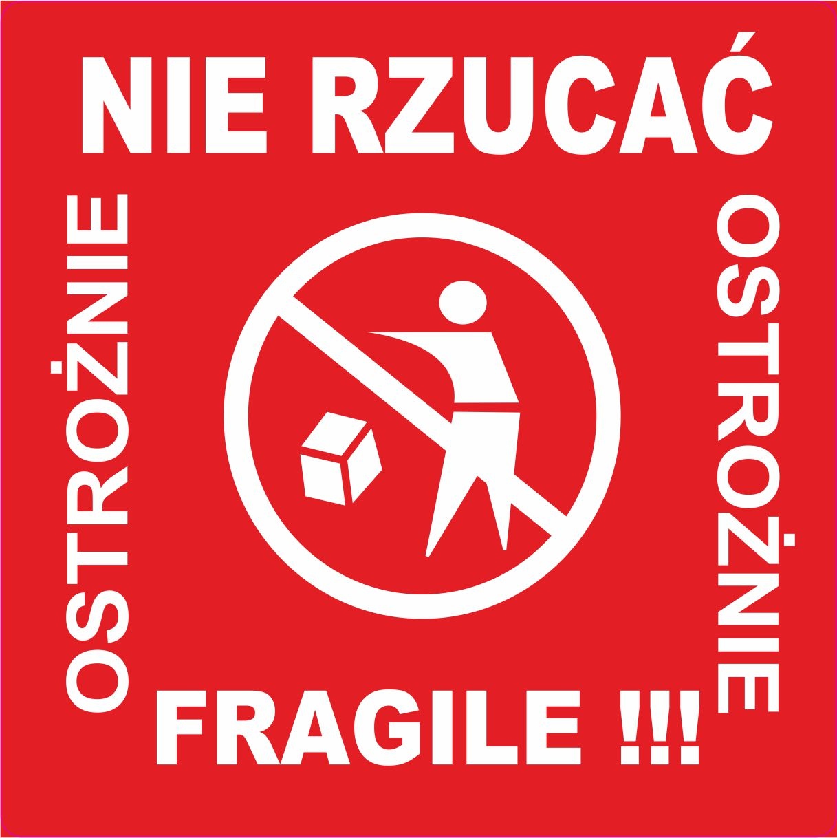 

Nie Rzucać Fragile kurier etykieta naklejka x1000