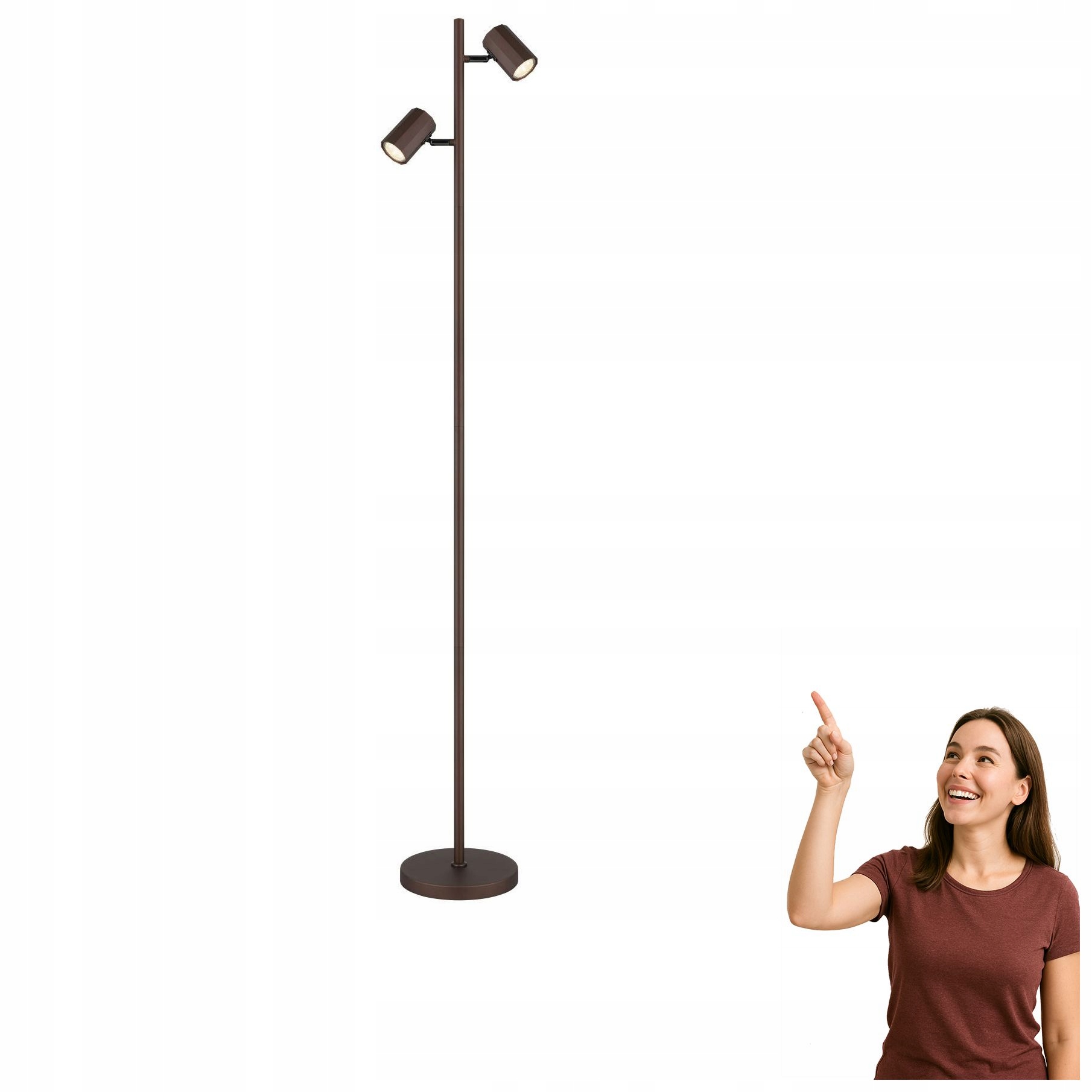 Podlahová lampa s reflektormi James 57919S Globo