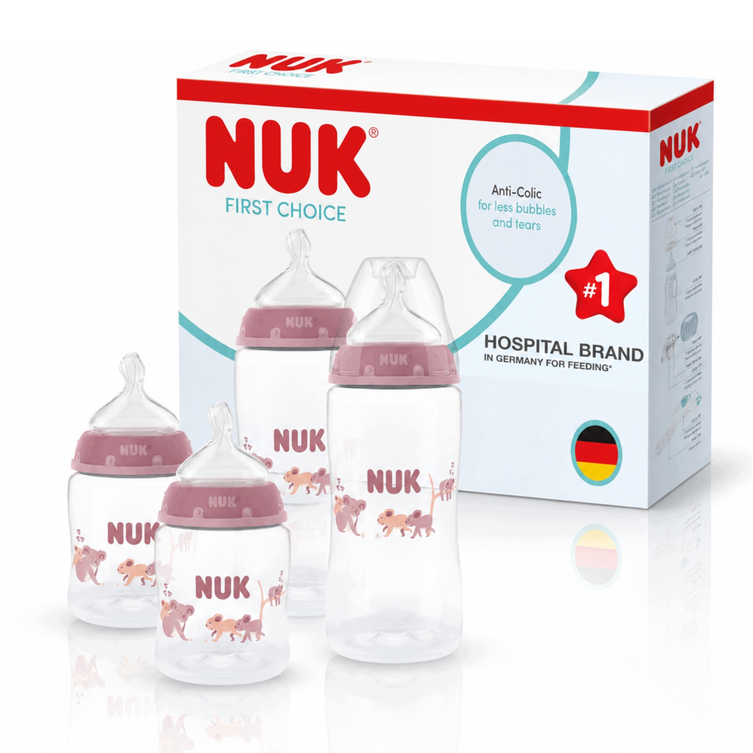 Nuk First Choice butelki antykolkowe 4szt 2x150ml 2x300ml wskaźnik temperat