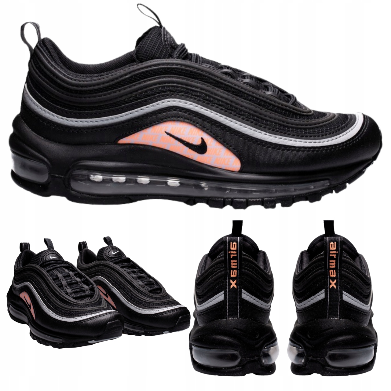 Nike dámské pohodlné boty, černé Nike Air Max 97 Gs DZ5636 001 Vel. 36,5