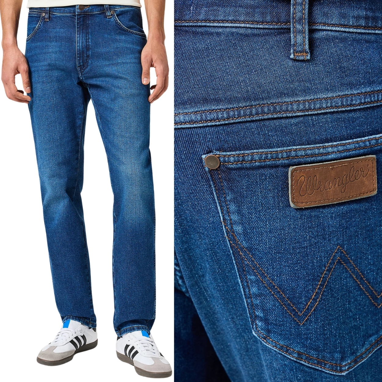 Wrangler River regular tapered Dark Trails 365WARM džínové kalhoty W36 L34