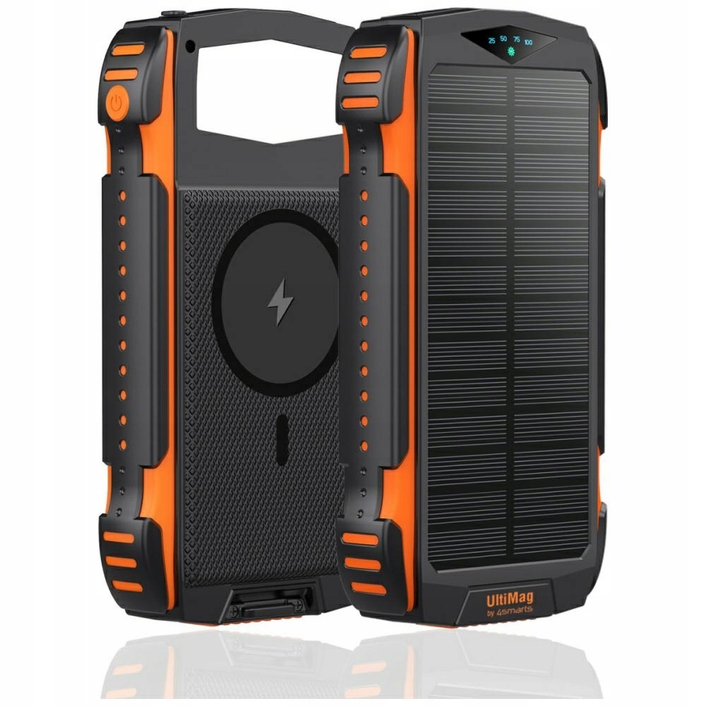 4smarts Solárna powerbanka TitanPack Rugged UltiMag 20000 mAh čierna/čierna