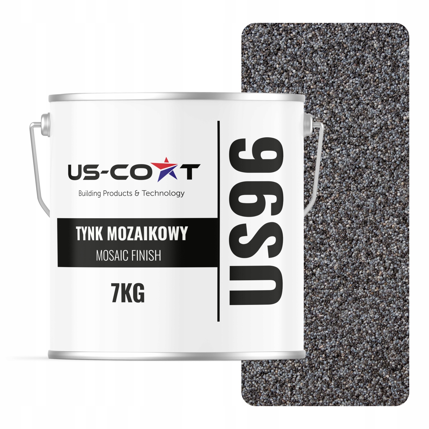 Mozaiková Omítka Mozaika 7KG Šedá Tmavá Grafitová M42 Ozdobná Pryskyřičná