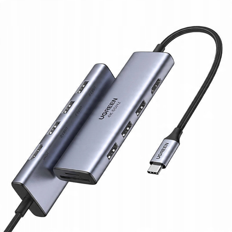

Ugreen 6w1 Adapter Hub Usb-c 3x Usb 3.2 Hdmi 4K Sd