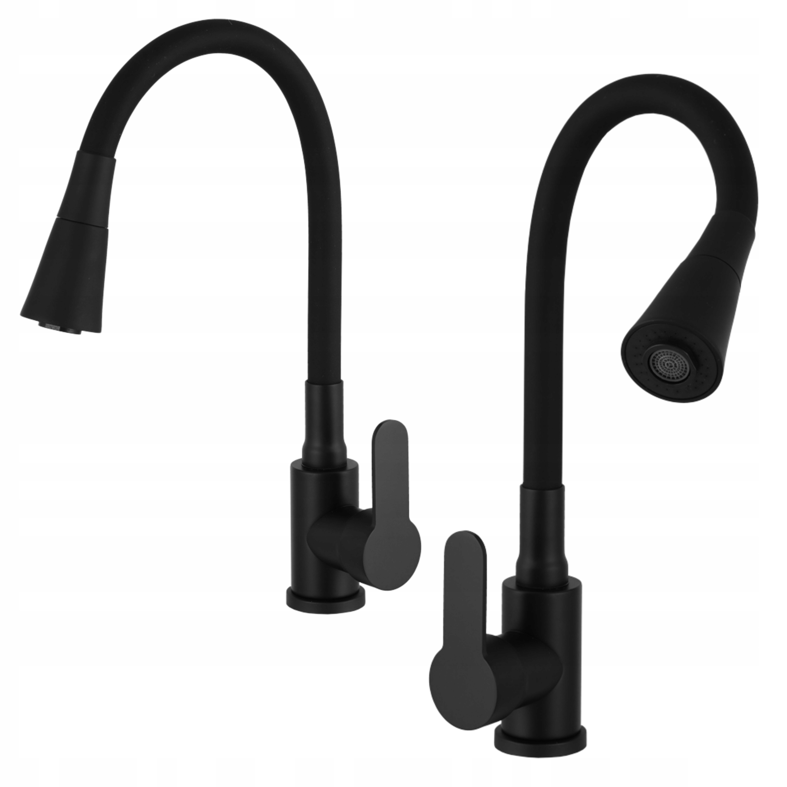 Kuchyňská Baterie do dřezu s flexibilním výtokem Kuchyňský kohout Černá