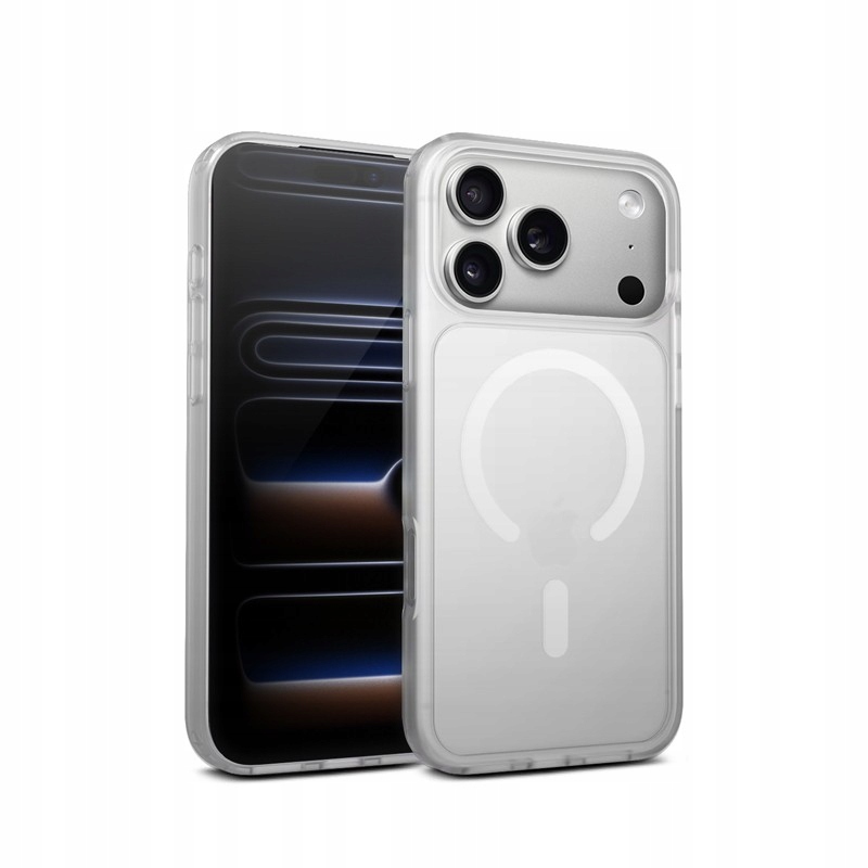 Crong Etui Hybrid Matte Magnetic Etui MagSafe iPhone 17 Pro Max Białe