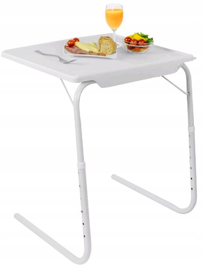 STOLIK SKŁADANY Z REGULOWANYM BLATEM DOSUWANY