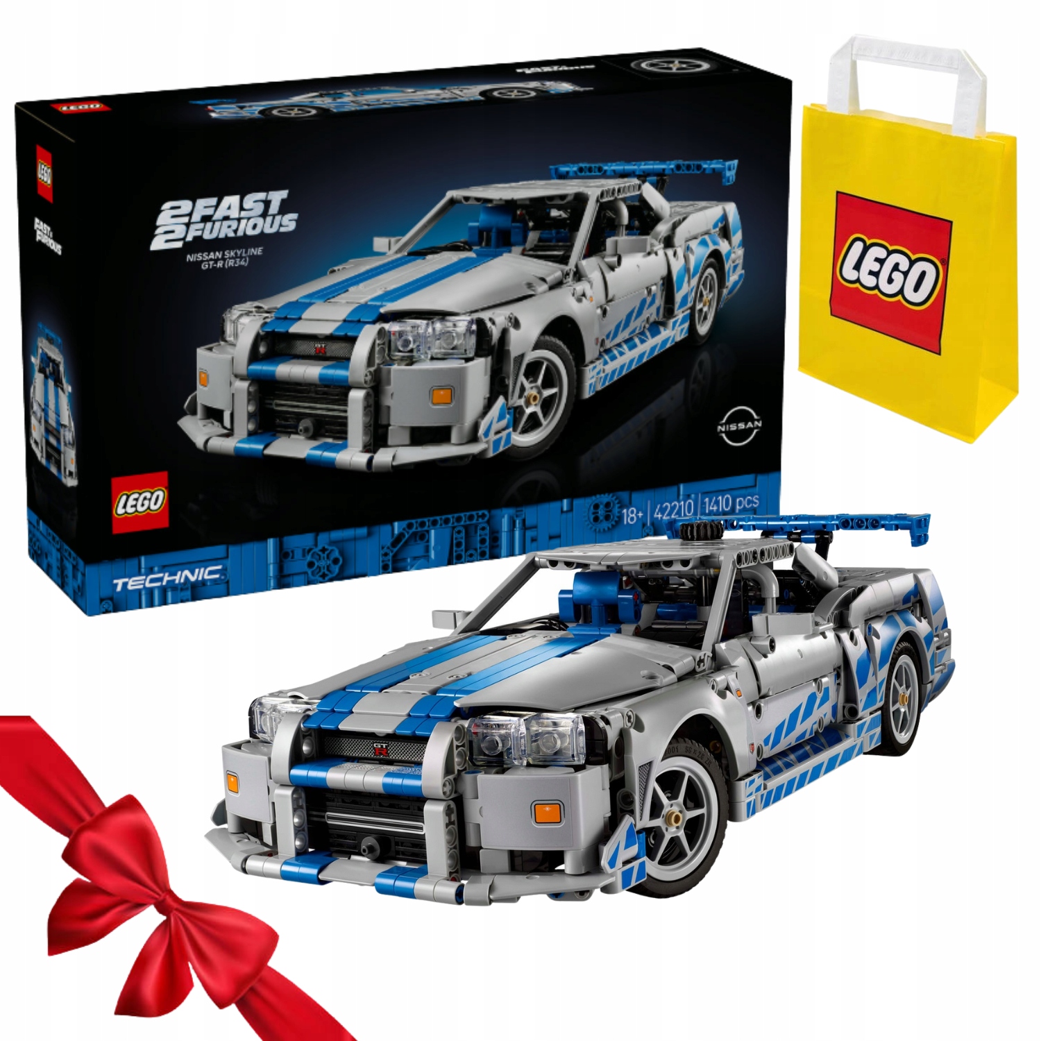 Klocki Lego Technic 42210 2 Fast 2 Furious Auto Nissan Skyli Gt-r (R34) Top