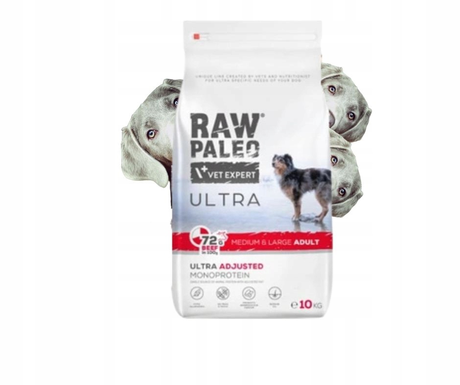 Levně Raw Paleo Hovězí Krmivo pro dospělé psy středních a velkých plemen 10 kg