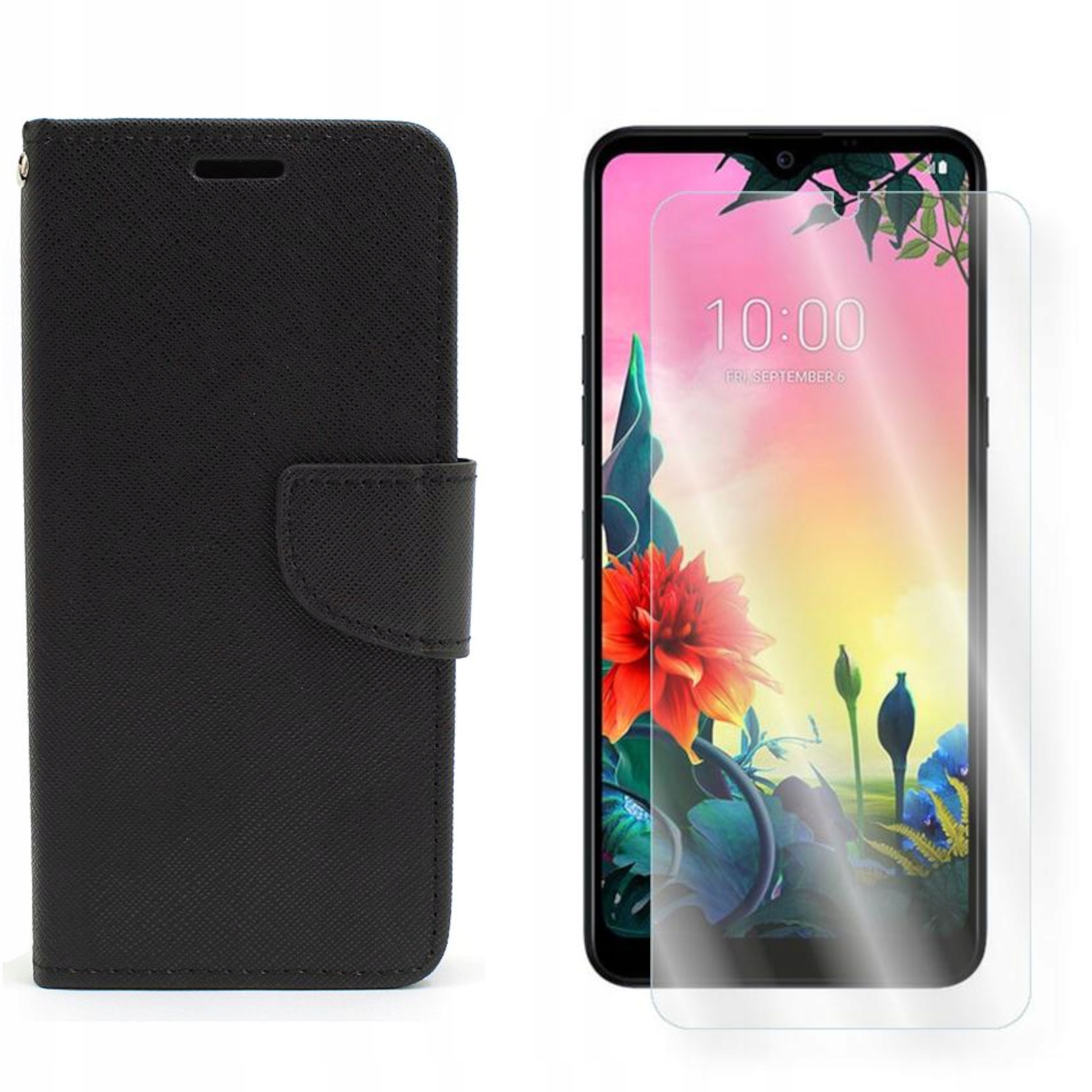 

Etui Fancy Diary do Lg K50s X540 czarne +szkło