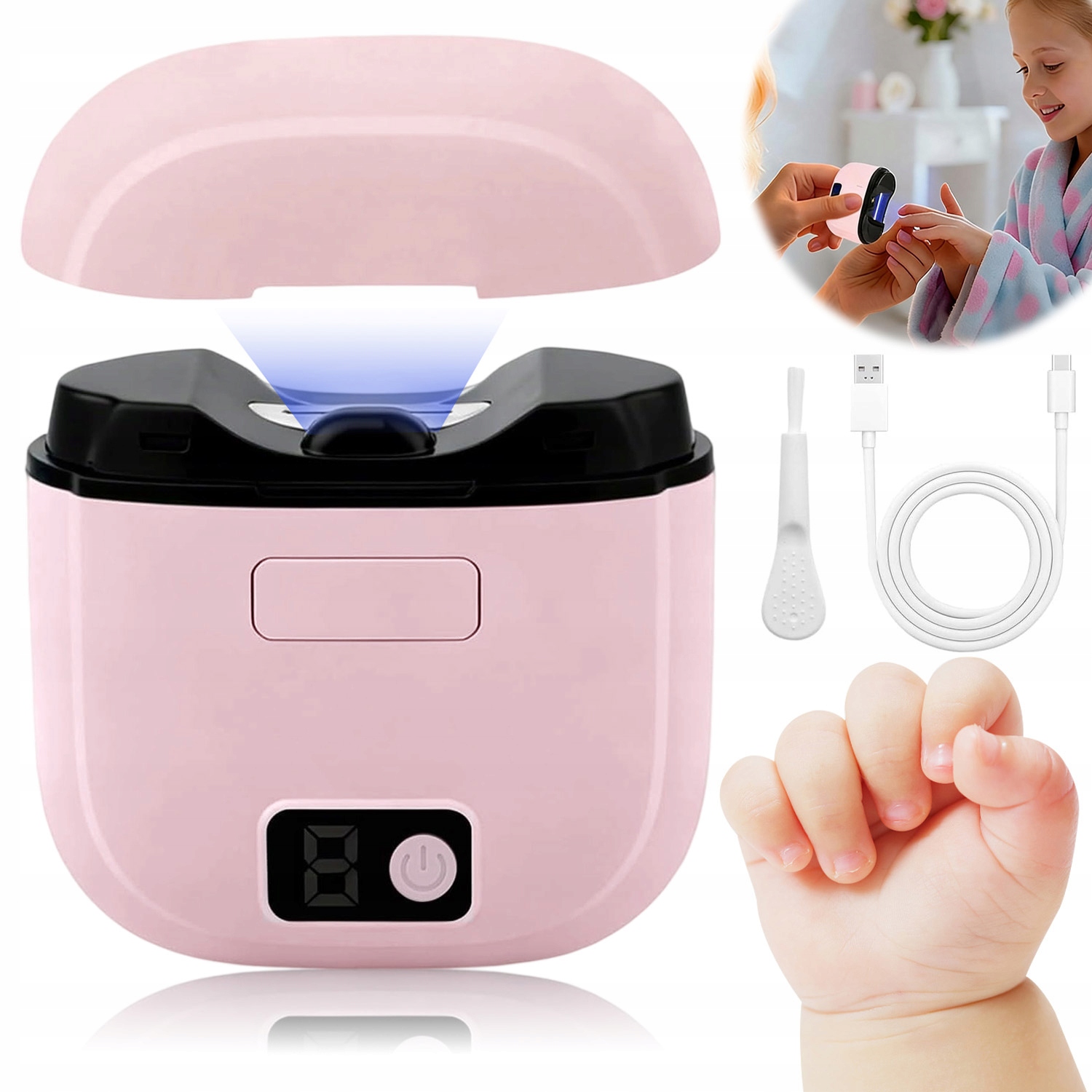 Elektrický Kleštičky Na Nehty Pro Seniory 2V1 Automatické, Tiché Usb