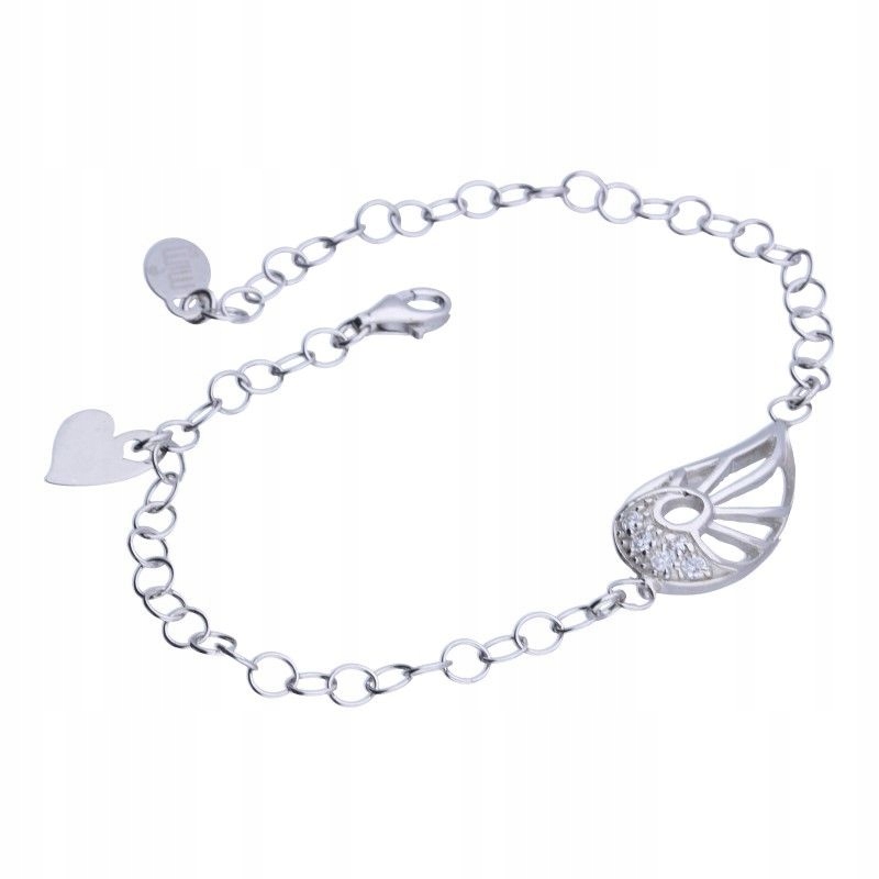 Stříbrný rhodiovaný náramek 925 s zirkony, váha 4.37 g jako dárek