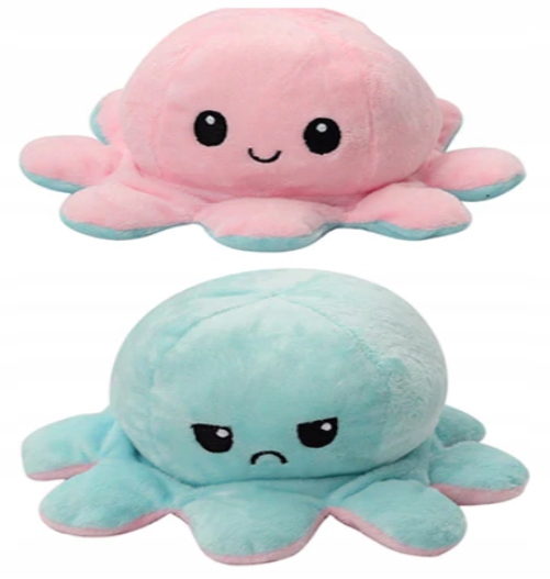ТАЛИСМАН ПЛЮШЕВЫЕ ОСЬМИНОЖКА ДВУСТОРОННЯЯ МЯГКАЯ ИГРУШКА