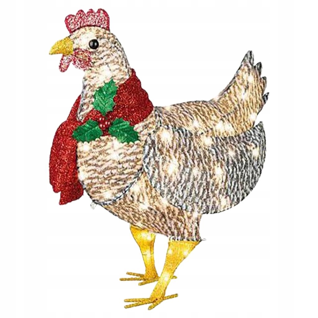 Kurczak z szalikiem Ozdoby świąteczne LED Party