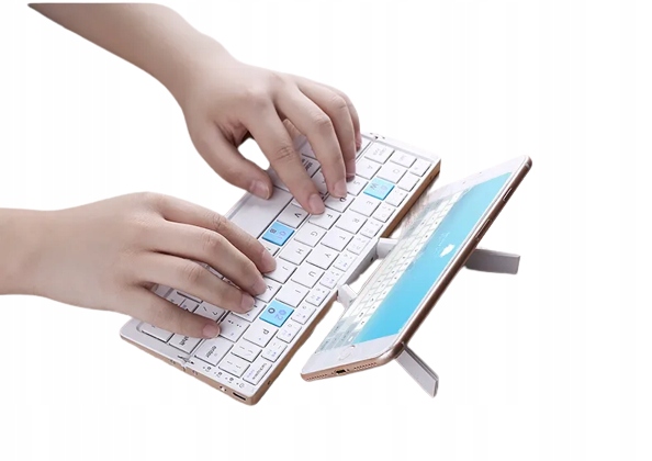 MINI KLAWIATURA SKŁADANA BEZPRZEWODOWA PODSTAWKA NA TELEFON TABLET HIT!