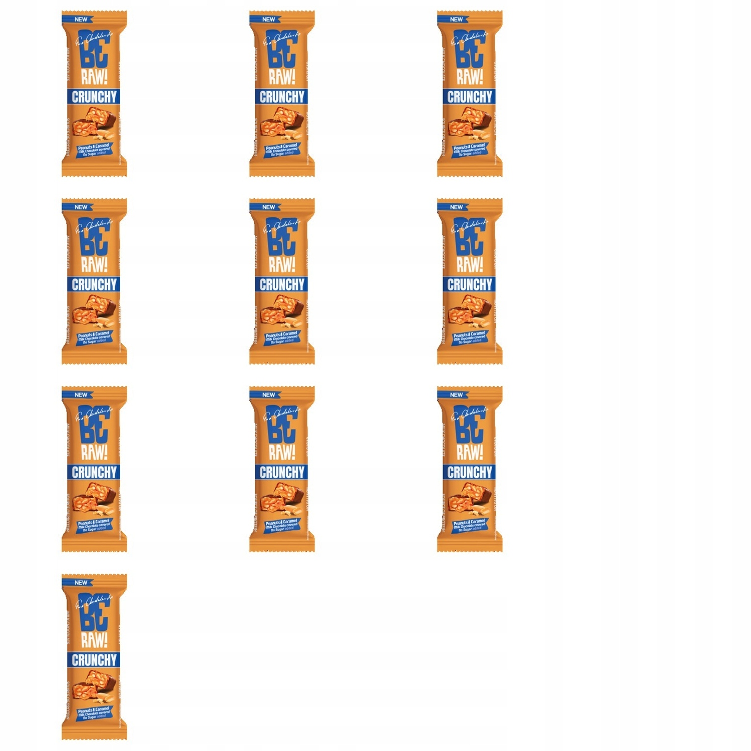 Levně 10 x 40 g Beraw tyčinka crunchy peanuts & caramel