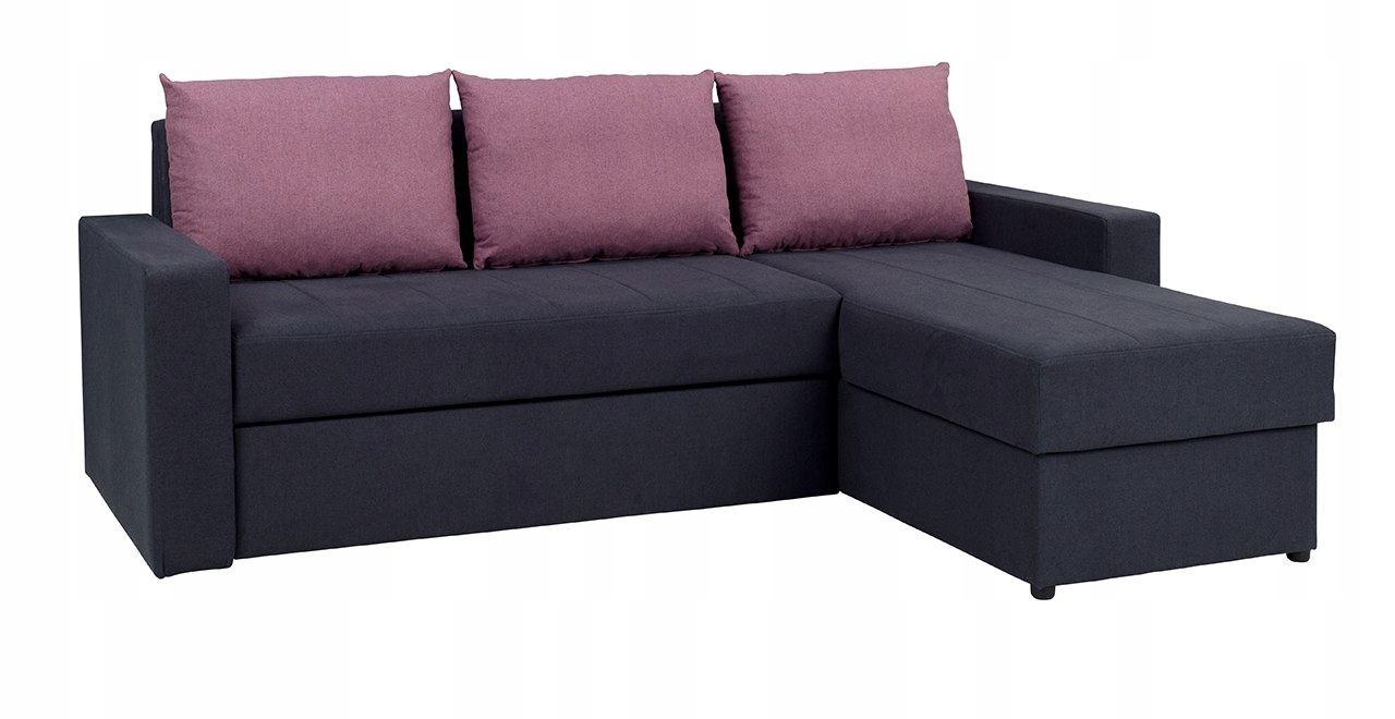 Narożnik DOMINO grafitowo-krokusowy - idealny do każdego salonu