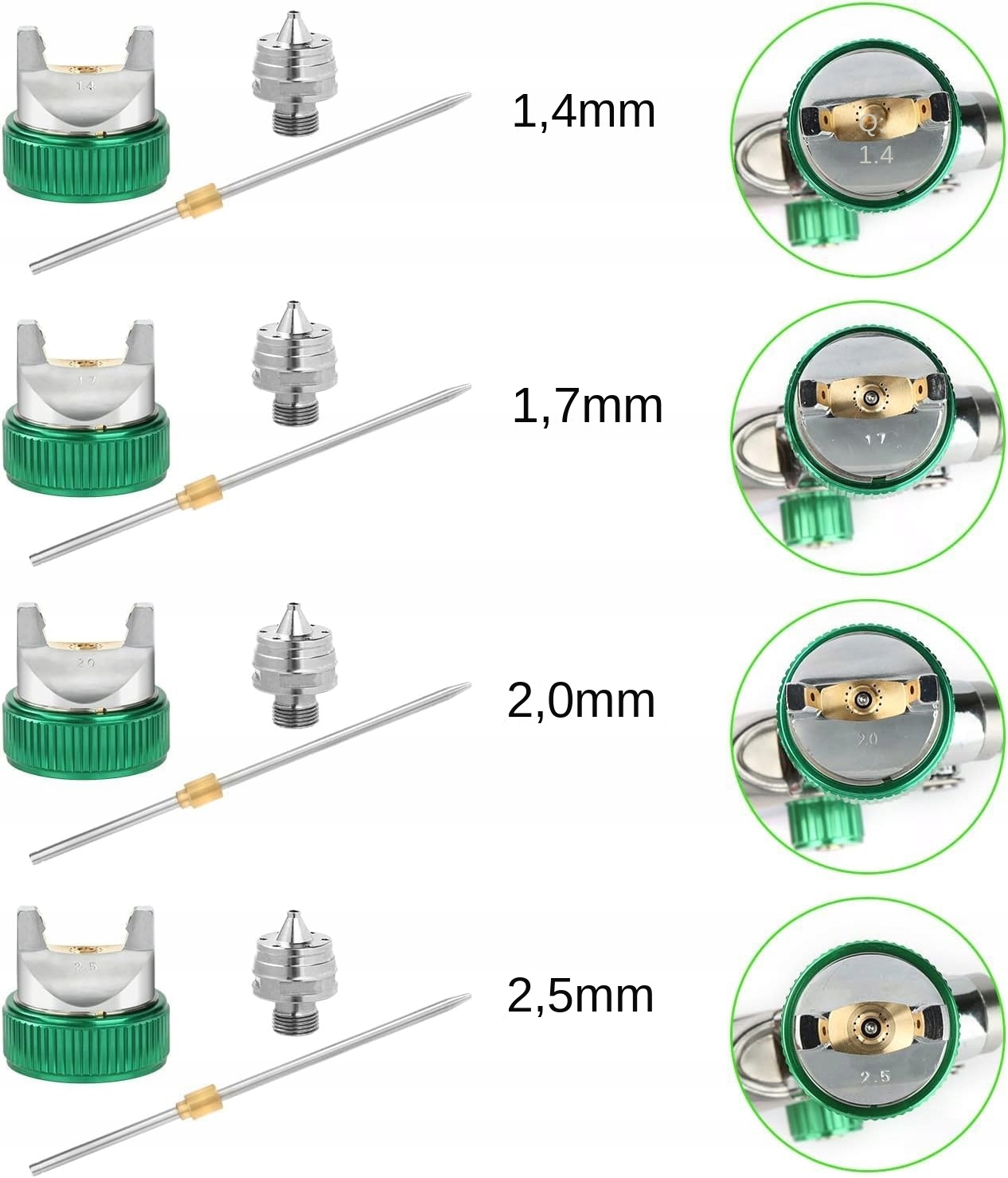 PISTOLET LAKIERNICZY DO MALOWANIA HVLP 1.4 1.7 2.0 2.5 Marka inna