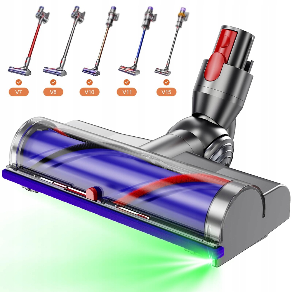 Turboszczotka Ssawka Szczotka Led Do Dyson V7 V8 V10 V11 V15 Turbo Szczotka