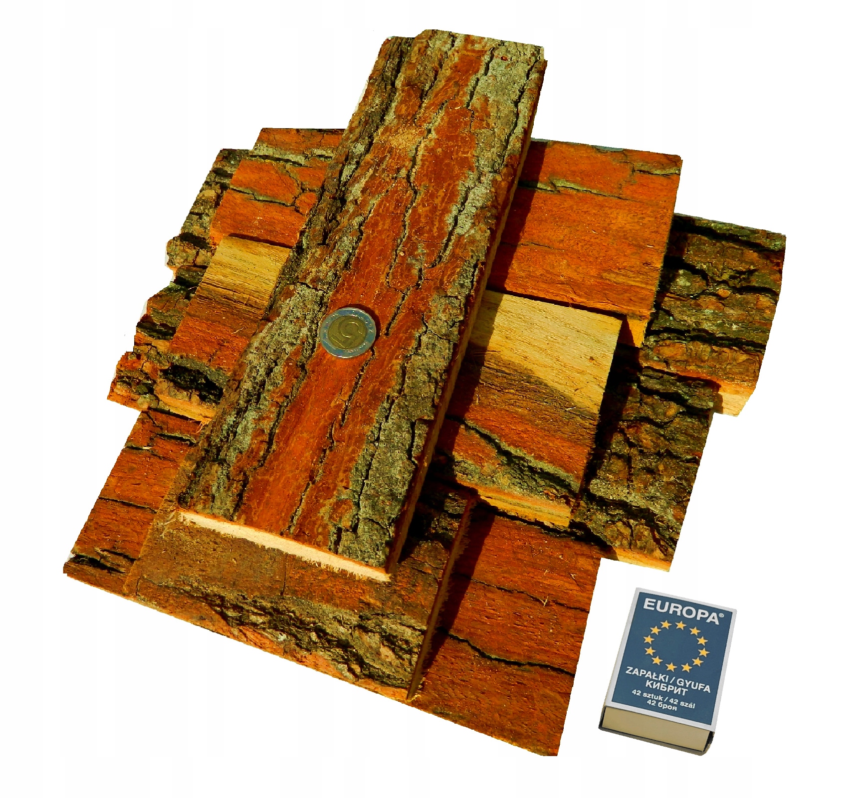 Rozpałka 75dm3 Drewno Kominkowe Kostka z kora Podpałka 29kg Transwood Opał