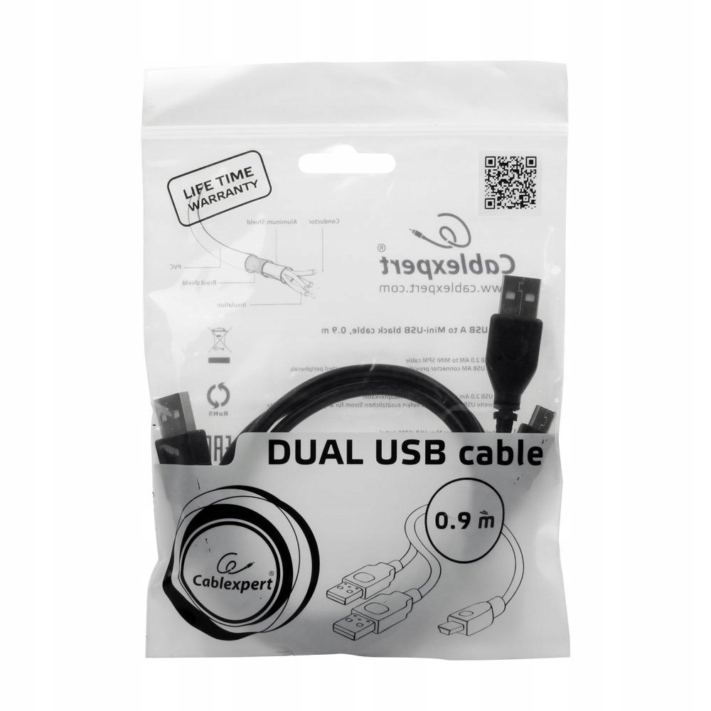 

Kabel Usb miniUSB typY podwójny do dysku tabletu