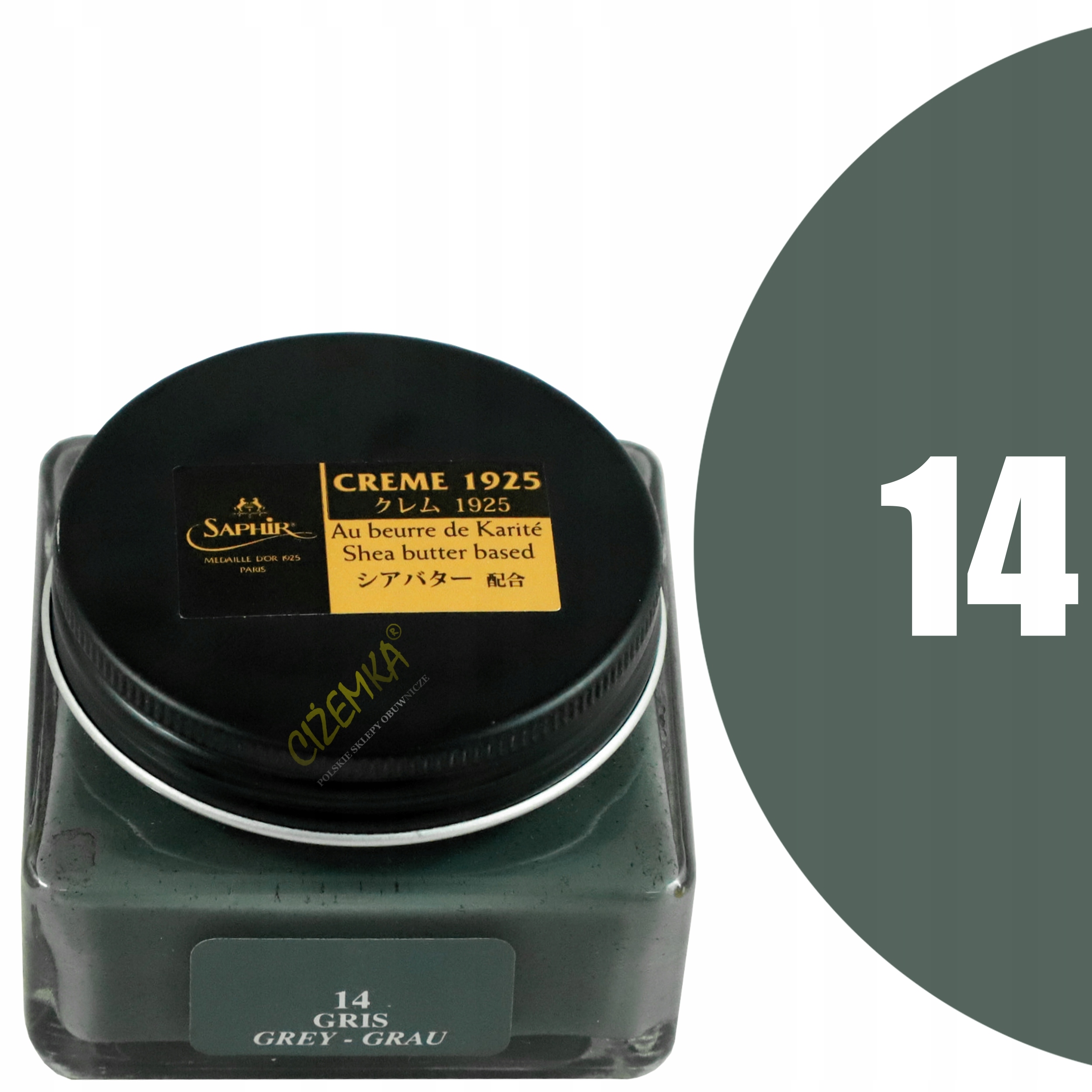 SAPHIR MEDAILLE`DOR POMMADIER PASTA KREM 14 SZARY