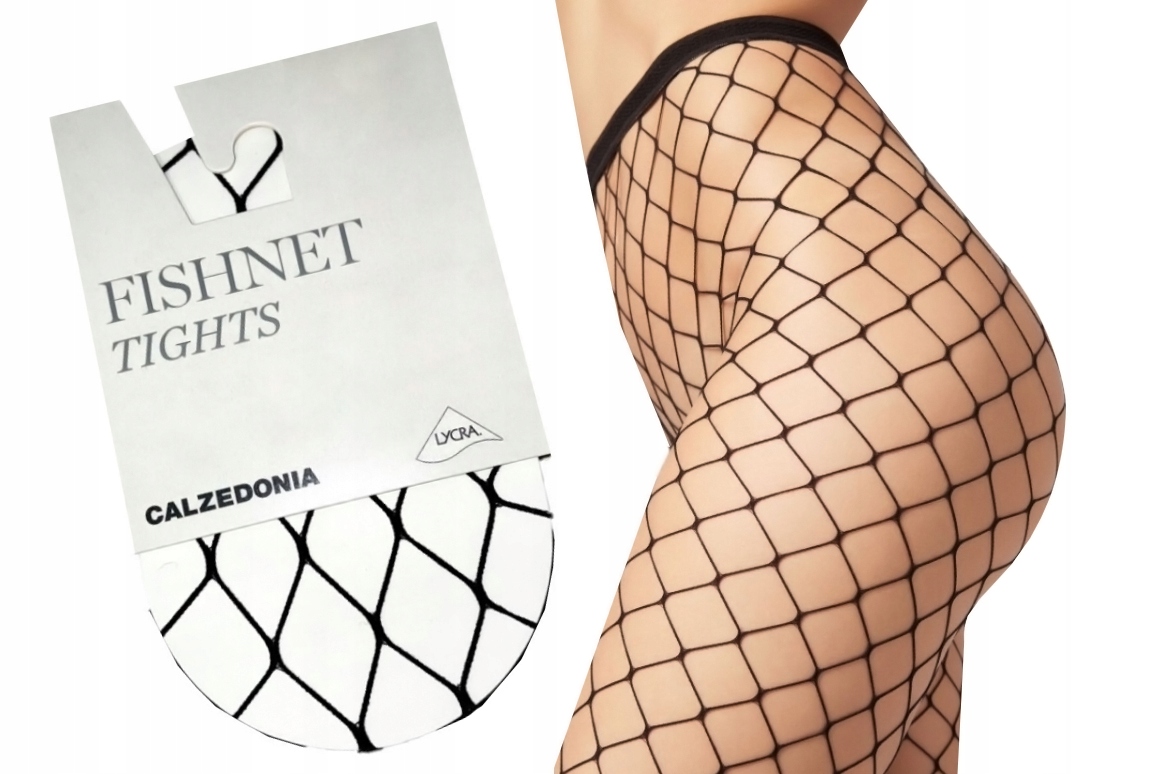 

Nowe Calzedonia rajstopy fishnet kabaretki m/L