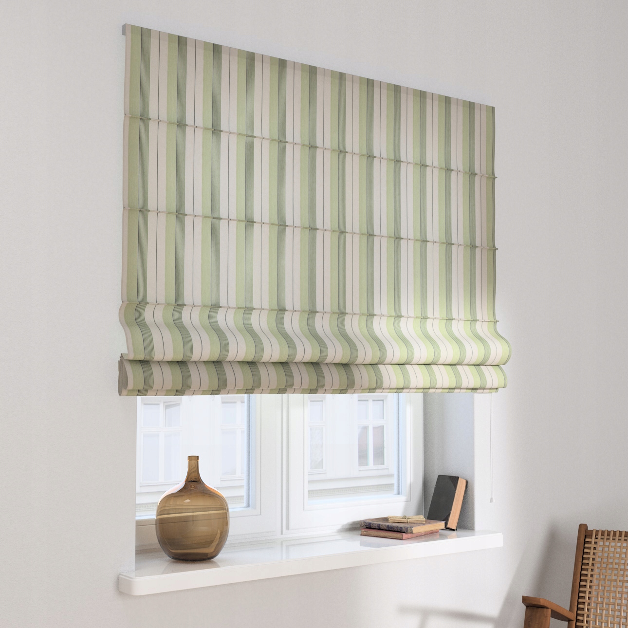 Hotová římská roleta Capri 100 x 170 cm zelená
