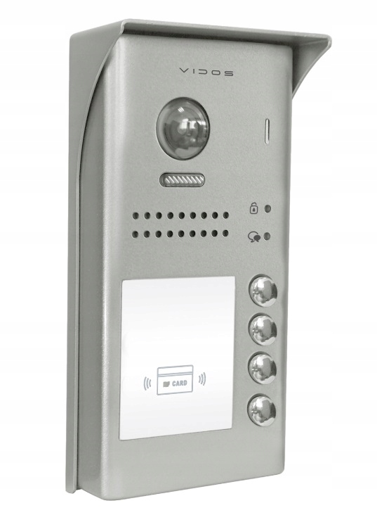 Štvorúčelová bránová stanica s čítačkou Rfid Vidos S1104A s kamerou IP54