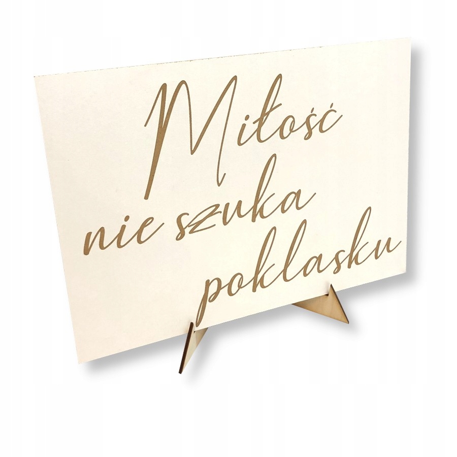 

16 Tabliczek Z Hymnem O Miłości 30X20 Białe
