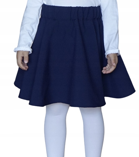 GRANATOWA SPÓDNICZKA GALOWA Z KOŁA KOŁO 146 Marka Inna marka