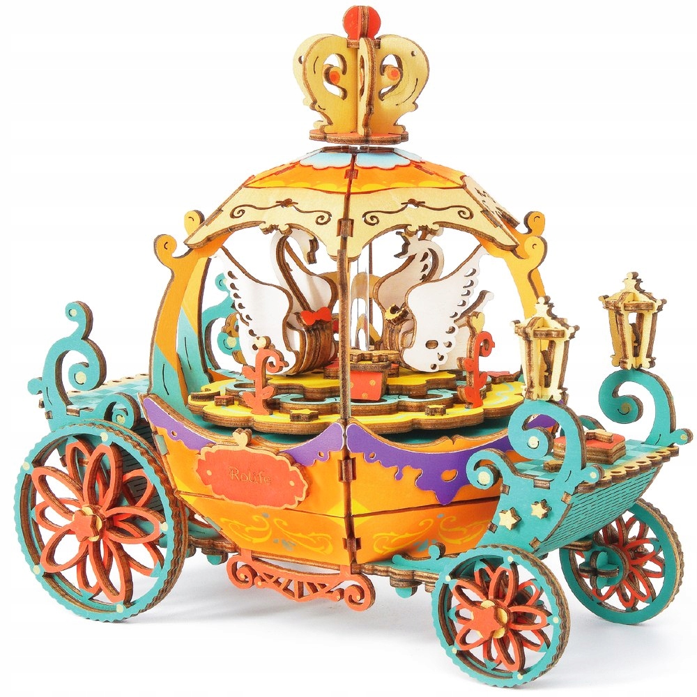

Robotime Drewniane Puzzle 3D Pozytywka Kareta