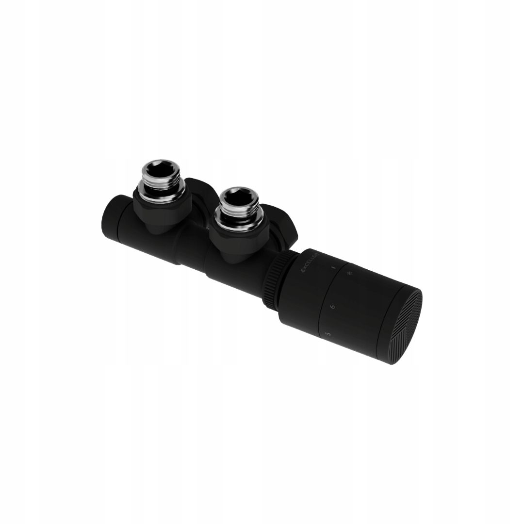 Caldo termostatická sada pravá černá matná pro radiátory 50 mm